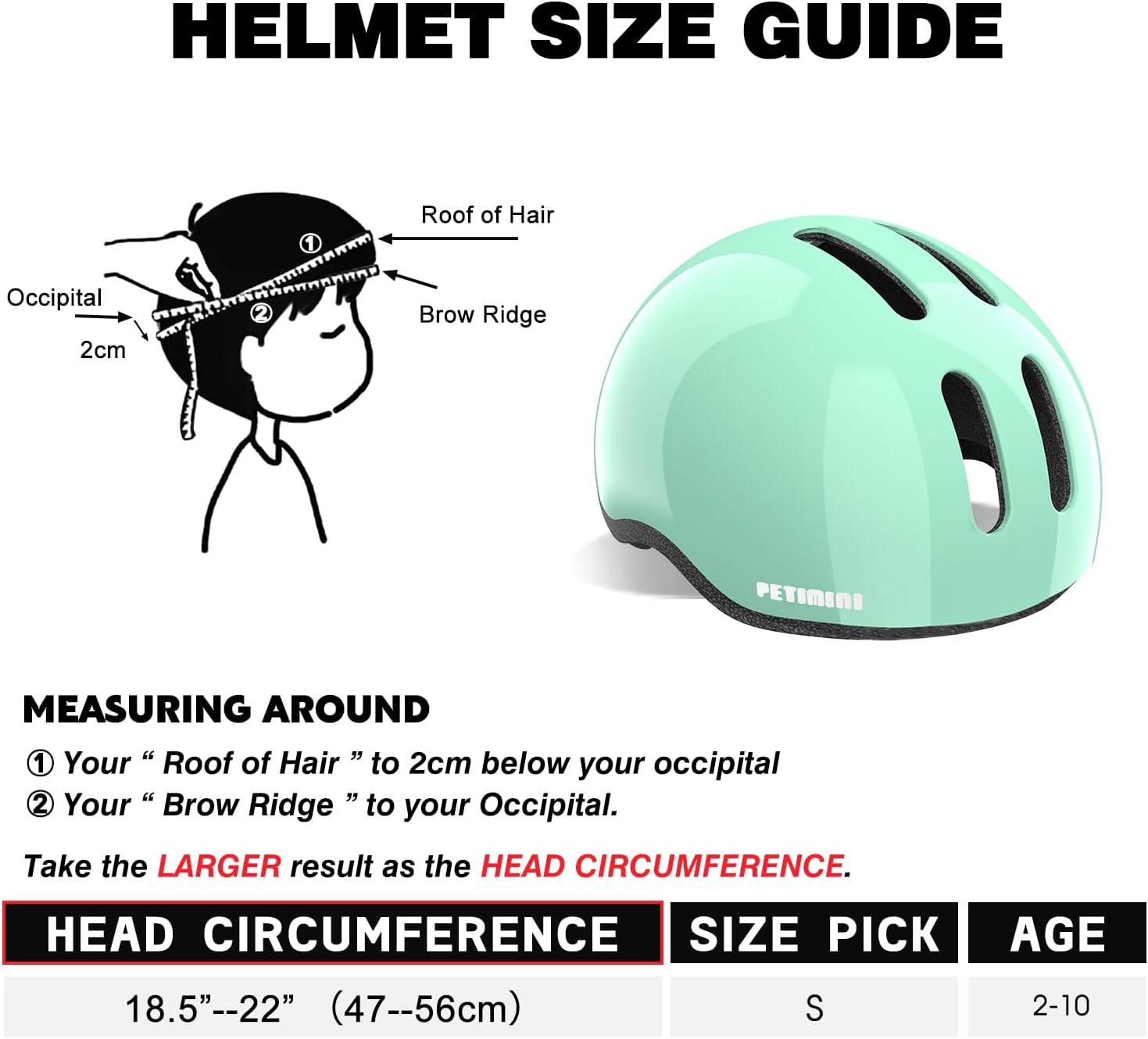 imagePetimini Kids Bike Helmet with DIY Stickers CPSC amp CE Certified for Toddler Kids Ages 26 Boys Girls MultiSport Safety Cycling Skating Scooter Helmet Multiple ColorsMint Green