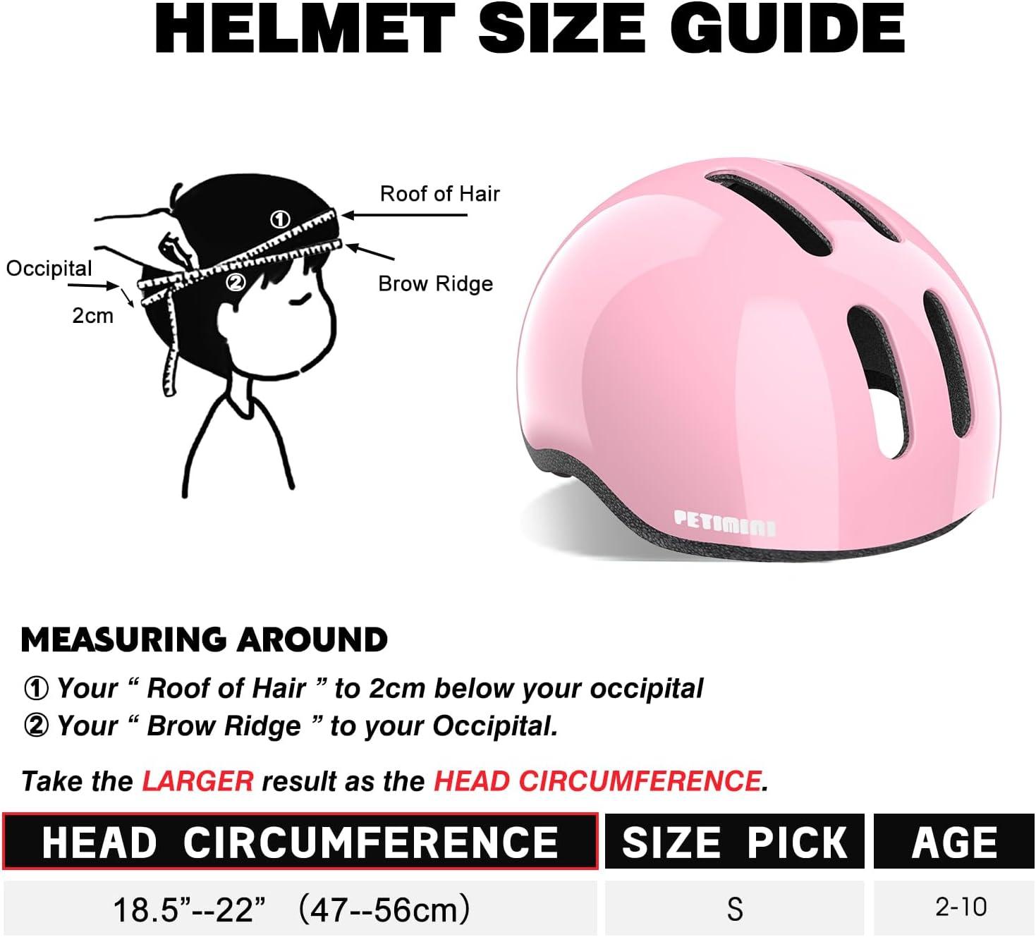 imagePetimini Kids Bike Helmet with DIY Stickers CPSC amp CE Certified for Toddler Kids Ages 26 Boys Girls MultiSport Safety Cycling Skating Scooter Helmet Multiple Colorspink