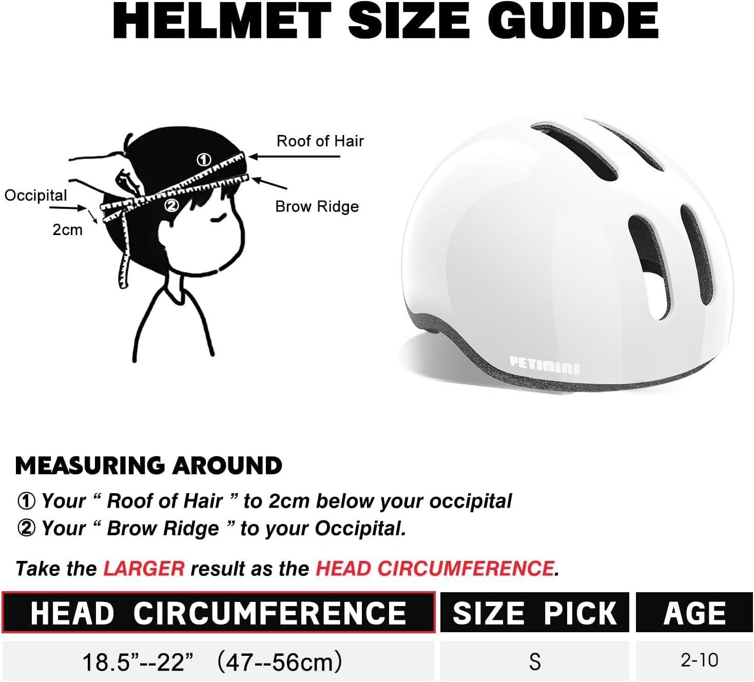 imagePetimini Kids Bike Helmet with DIY Stickers CPSC amp CE Certified for Toddler Kids Ages 26 Boys Girls MultiSport Safety Cycling Skating Scooter Helmet Multiple Colorswhite