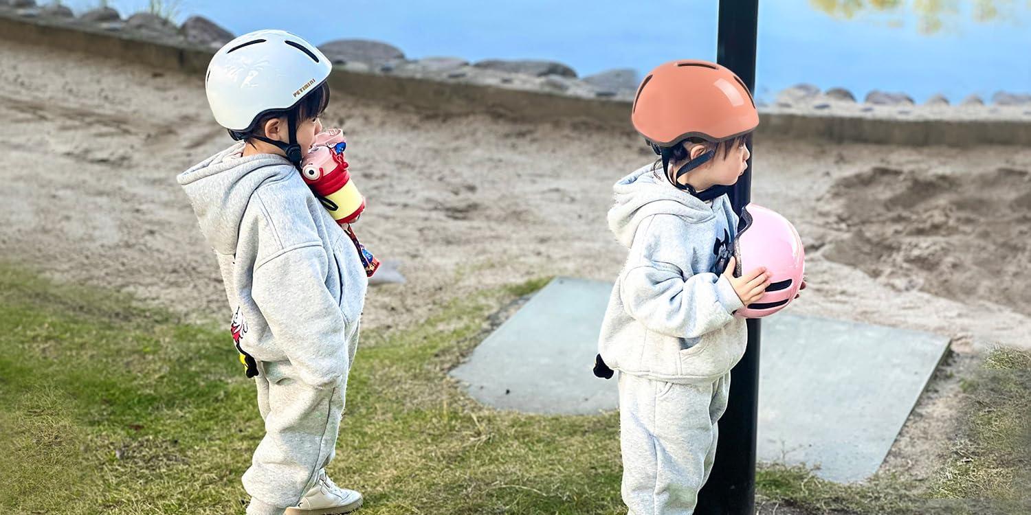 imagePetimini Kids Bike Helmet with DIY Stickers CPSC amp CE Certified for Toddler Kids Ages 26 Boys Girls MultiSport Safety Cycling Skating Scooter Helmet Multiple ColorsPeach