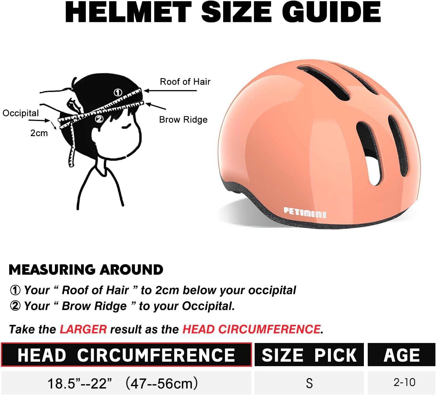imagePetimini Kids Bike Helmet with DIY Stickers CPSC amp CE Certified for Toddler Kids Ages 26 Boys Girls MultiSport Safety Cycling Skating Scooter Helmet Multiple ColorsPeach
