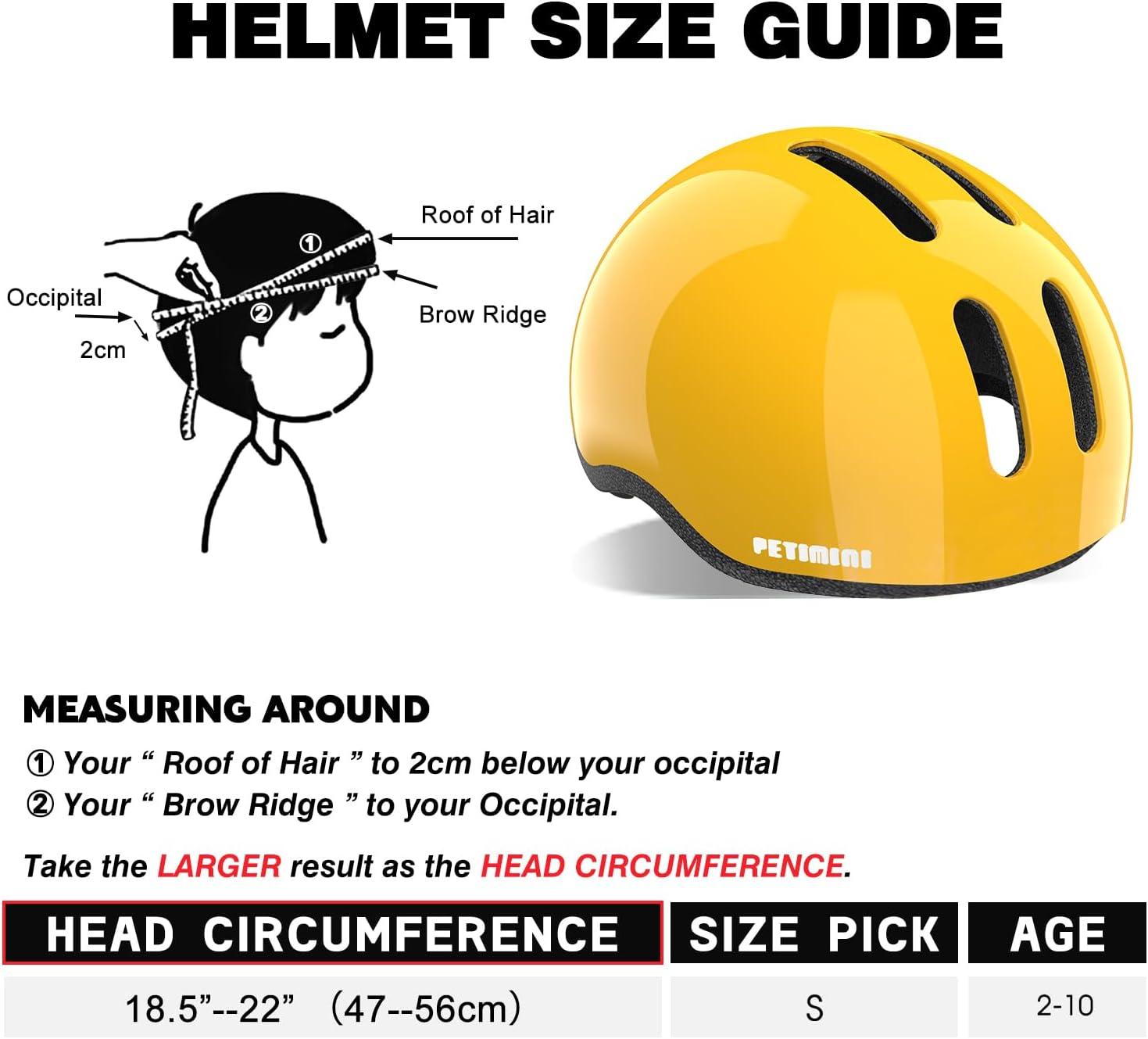imagePetimini Kids Bike Helmet with DIY Stickers CPSC amp CE Certified for Toddler Kids Ages 26 Boys Girls MultiSport Safety Cycling Skating Scooter Helmet Multiple ColorsYellow