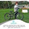 AVASTA Bilbo 18 20 24 Inch Kids Bike for Boys Girls 5-14 Years Old, Retro Style High Carbon Steel Bicycle with Adjustable Handlebars and Seat, Dual V-Brakes, Kickstand, Multiple Colors(Black)
