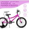 AVASTA Bilbo 18 20 24 Inch Kids Bike for Boys Girls 5-14 Years Old, Retro Style High Carbon Steel Bicycle with Adjustable Handlebars and Seat, Dual V-Brakes, Kickstand, Multiple Colors(Plum Red)