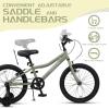 AVASTA Bilbo 18 20 24 Inch Kids Bike for Boys Girls 5-14 Years Old, Retro Style High Carbon Steel Bicycle with Adjustable Handlebars and Seat, Dual V-Brakes, Kickstand, Multiple Colors(Army Green)