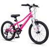 AVASTA 20″ Big Kids Mountain Bike for Age 6 7 8 9 10 11 12 Years Old Boys Girls Teen with Suspension Fork Front & Rear Dual Hand Brakes 6 Speeds Drivetrain, Pink