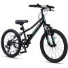 AVASTA 20″ Big Kids Mountain Bike for Age 6 7 8 9 10 11 12 Years Old Boys Girls Teen with Suspension Fork Front & Rear Dual Hand Brakes 6 Speeds Drivetrain, Black