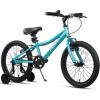 AVASTA Bilbo 18 20 24 Inch Kids Bike for Boys Girls 5-14 Years Old, Retro Style High Carbon Steel Bicycle with Adjustable Handlebars and Seat, Dual V-Brakes, Kickstand, Multiple Colors(Cyan)