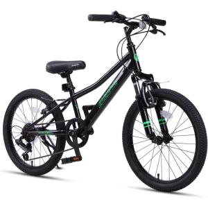 AVASTA 20″ Big Kids Mountain Bike for Age 6 7 8 9 10 11 12 Years Old Boys Girls Teen with Suspension Fork Front & Rear Dual Hand Brakes 6 Speeds Drivetrain, Black