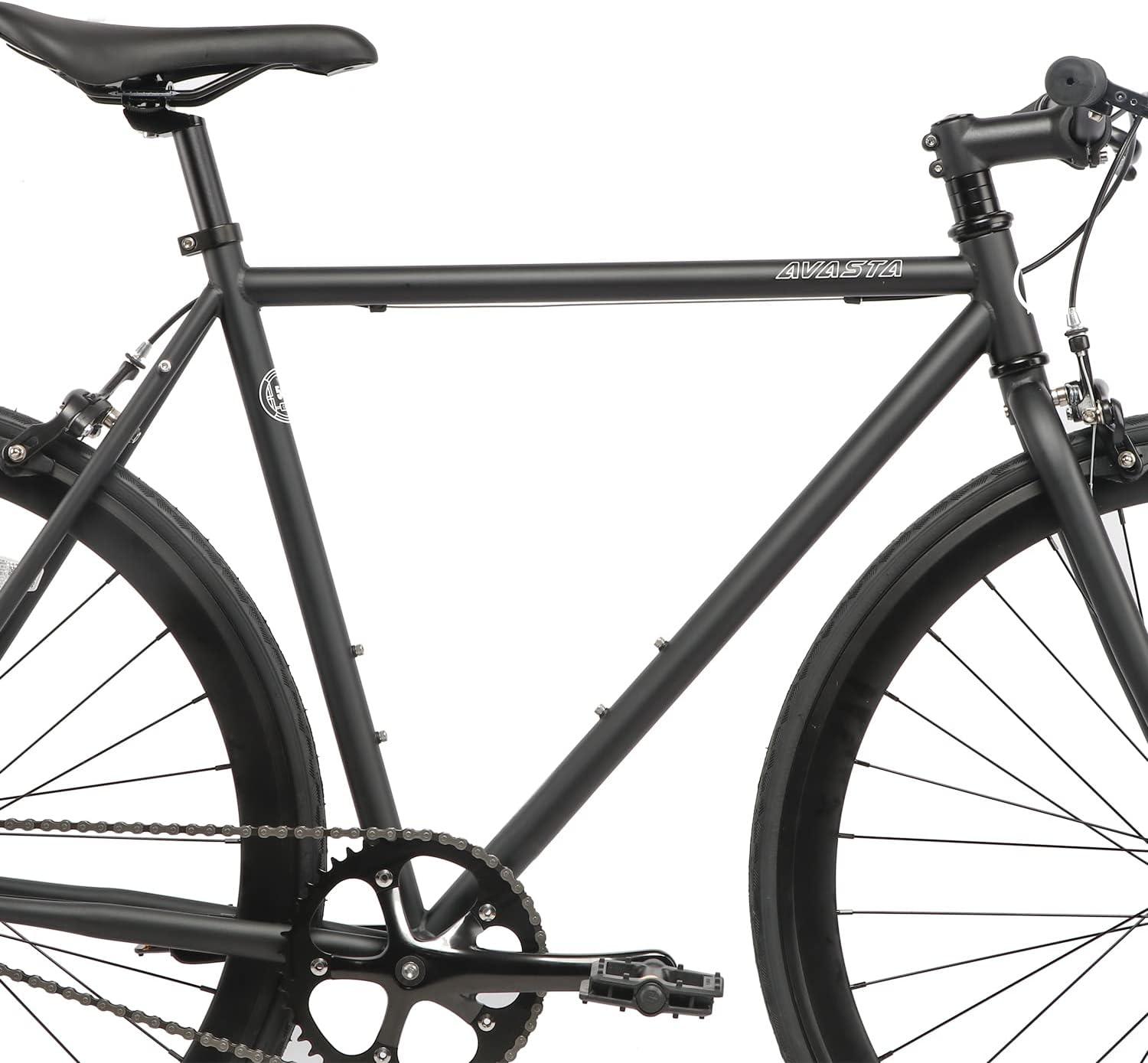 imageAVASTA SingleSpeed Fixed Gear Urban Commuter Fixie Bike Flip Flop Hub Bicycle Multiple ColorsBlack
