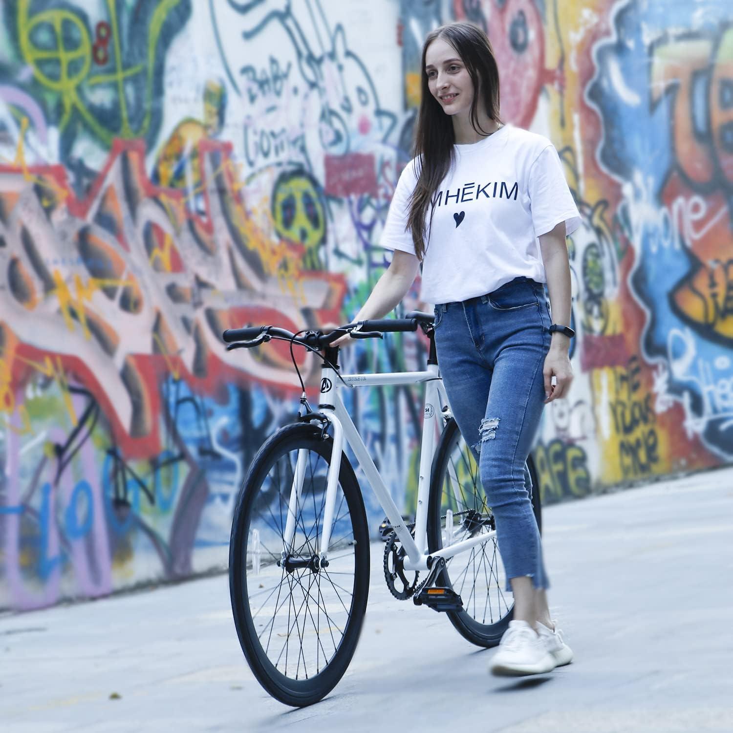 imageAVASTA SingleSpeed Fixed Gear Urban Commuter Fixie Bike Flip Flop Hub Bicycle Multiple ColorsWhite