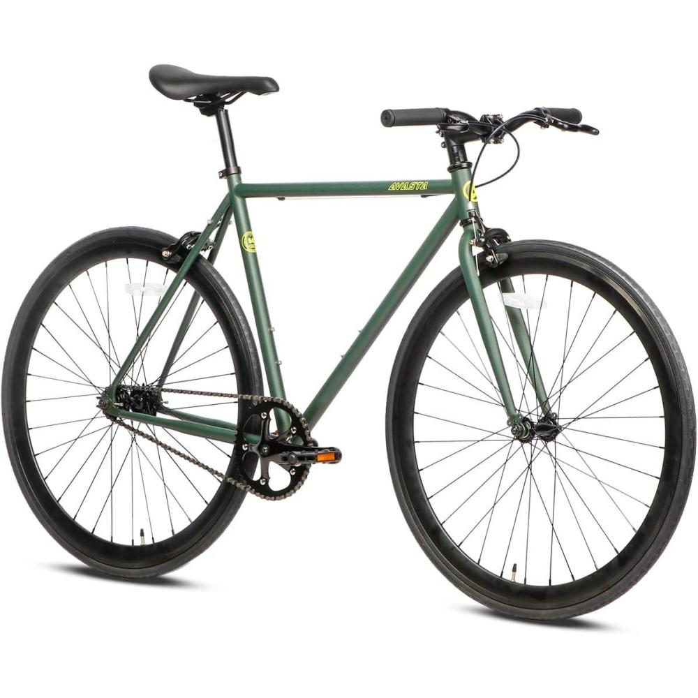 imageAVASTA SingleSpeed Fixed Gear Urban Commuter Fixie Bike Flip Flop Hub Bicycle Multiple ColorsGreen