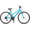 AVASTA Populus 700C Road Bike for Women with Kickstand, 15 17 Inch Lightweight Step Through Aluminum Alloy Frame, 7-Speed Drivetrain, Multiple Colors(Blue)