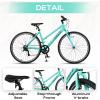 AVASTA Populus 700C Road Bike for Women with Kickstand, 15 17 Inch Lightweight Step Through Aluminum Alloy Frame, 7-Speed Drivetrain, Multiple Colors(Mint Green)