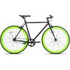 AVASTA Single-Speed Fixed Gear Urban Commuter Fixie Bike Flip Flop Hub Bicycle, Multiple Colors(Black & Green)