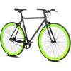 AVASTA Single-Speed Fixed Gear Urban Commuter Fixie Bike Flip Flop Hub Bicycle, Multiple Colors(Black & Green)