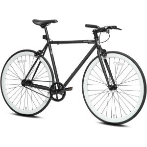 AVASTA Single-Speed Fixed Gear Urban Commuter Fixie Bike Flip Flop Hub Bicycle, Multiple Colors(Black & White)