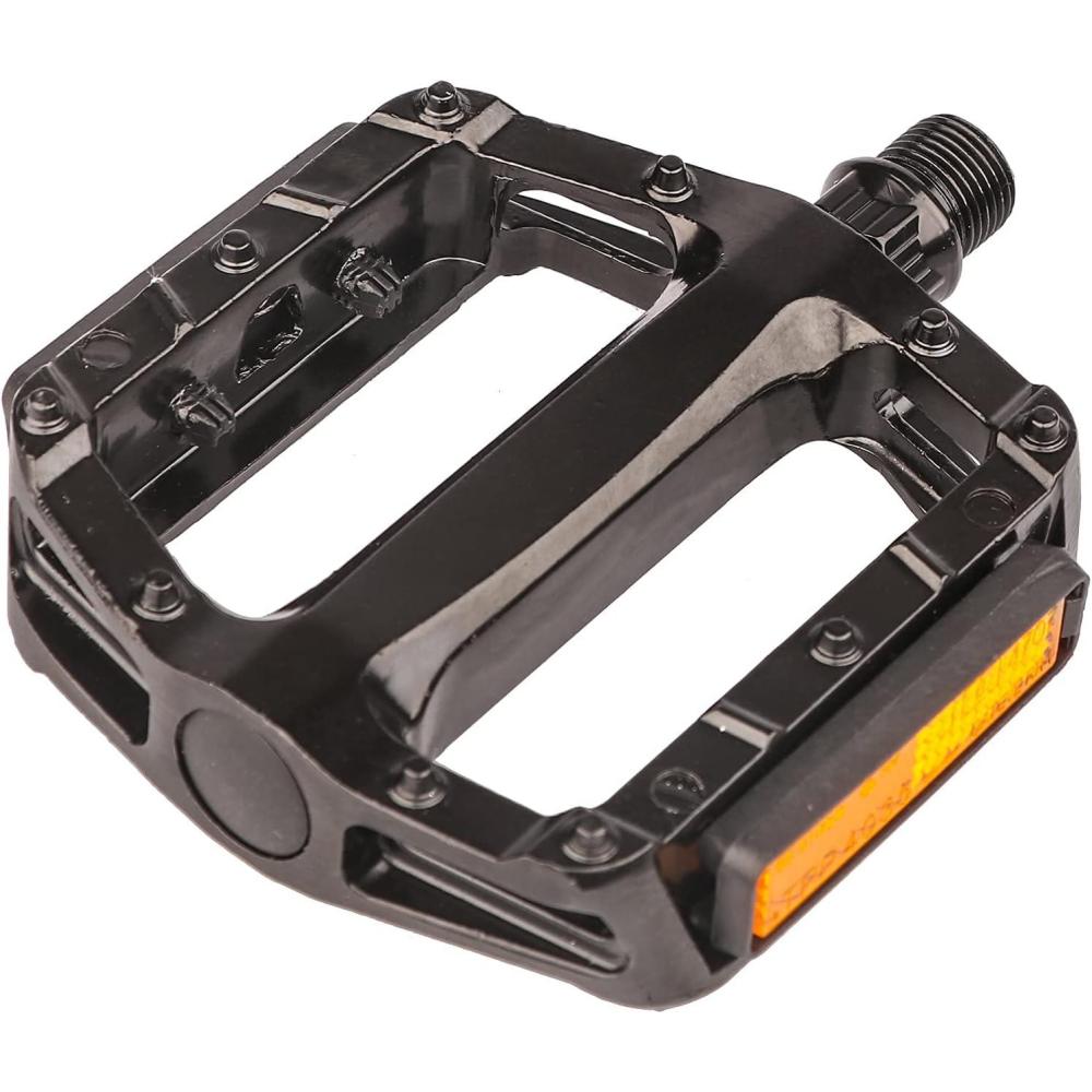 imageAVASTA Bike Pedals Aluminum Alloy Bicycle Pedals with Reflector for Mountain Bike Road Bike and Other BicyclesThreads Size 916 Inchblack