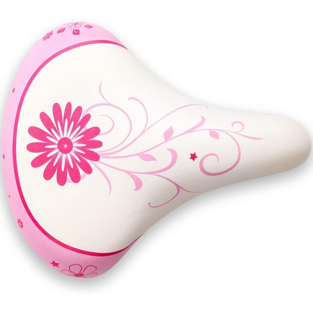 imageAVASTA Kids Bicycle Saddle for Girls amp Boys Waterproof Wide Soft Bike Cushion Dual Shock Absorbing Fit for 12 14 16 18 20 or 20 22 24 26 inch Mountain Road BikePink