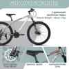 AVASTA AV300 26 27.5 inch Mountain Bike with 21-Speed, Aluminum Frame, Dual Disc Brake, Comfortable Saddle, Multiple Colors(Gray)