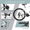 AVASTA AV300 26 27.5 inch Mountain Bike with 21-Speed, Aluminum Frame, Dual Disc Brake, Comfortable Saddle, Multiple Colors(White)
