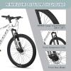 AVASTA AV300 26 27.5 inch Mountain Bike with 21-Speed, Aluminum Frame, Dual Disc Brake, Comfortable Saddle, Multiple Colors(White)