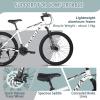 AVASTA AV300 26 27.5 inch Mountain Bike with 21-Speed, Aluminum Frame, Dual Disc Brake, Comfortable Saddle, Multiple Colors(White)