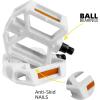 AVASTA Durable Polypropylene Bicycle Pedals with Reflector for Mountain Bike Road Bike and Other Bicycles,Two Thread Size（9/16”&1/2“）(White)