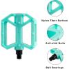 AVASTA Durable Polypropylene Bicycle Pedals with Reflector for Mountain Bike Road Bike and Other Bicycles,Two Thread Size（9/16”&1/2“）(blue)