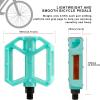 AVASTA Durable Polypropylene Bicycle Pedals with Reflector for Mountain Bike Road Bike and Other Bicycles,Two Thread Size（9/16”&1/2“）(blue)