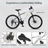 AVASTA Earth 26 27.5 inch Mountain Bike with 21-Speed, Aluminum Frame, Dual Disc Brake, Comfortable Saddle, Multiple Colors(Golden)