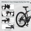 AVASTA Earth 26 27.5 inch Mountain Bike with 21-Speed, Aluminum Frame, Dual Disc Brake, Comfortable Saddle, Multiple Colors(Gray)
