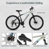 AVASTA Earth 26 27.5 inch Mountain Bike with 21-Speed, Aluminum Frame, Dual Disc Brake, Comfortable Saddle, Multiple Colors(Gray)