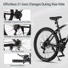 AVASTA Earth 26 27.5 inch Mountain Bike with 21-Speed, Aluminum Frame, Dual Disc Brake, Comfortable Saddle, Multiple Colors(White)