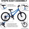 AVASTA Govet 20” Kids Mountain Bike for 6-12 Years Old Boys Girls with Suspension Fork, 6 Speeds Drivetrain, Multiple Colors(Blue)