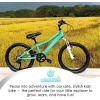 AVASTA Govet 20” Kids Mountain Bike for 6-12 Years Old Boys Girls with Suspension Fork, 6 Speeds Drivetrain, Multiple Colors(Mint Green)