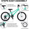 AVASTA Govet 20” Kids Mountain Bike for 6-12 Years Old Boys Girls with Suspension Fork, 6 Speeds Drivetrain, Multiple Colors(Mint Green)