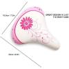 AVASTA Kids Bicycle Saddle for Girls & Boys Waterproof Wide Soft Bike Cushion Dual Shock Absorbing Fit for 12 14 16 18 20 or 20 22 24 26 inch Mountain Road Bike(Pink)