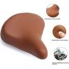 AVASTA Kids Bicycle Saddle for Girls & Boys Waterproof Wide Soft Bike Cushion Dual Shock Absorbing Fit for 12 14 16 18 20 or 20 22 24 26 inch Mountain Road Bike(Brown)