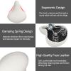 AVASTA Kids Bicycle Saddle for Girls & Boys Waterproof Wide Soft Bike Cushion Dual Shock Absorbing Fit for 12 14 16 18 20 or 20 22 24 26 inch Mountain Road Bike(White)