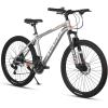 AVASTA AV300 26 27.5 inch Mountain Bike with 21-Speed, Aluminum Frame, Dual Disc Brake, Comfortable Saddle, Multiple Colors(Gray)