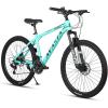 AVASTA AV300 26 27.5 inch Mountain Bike with 21-Speed, Aluminum Frame, Dual Disc Brake, Comfortable Saddle, Multiple Colors(Green)