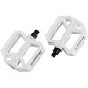 AVASTA Durable Polypropylene Bicycle Pedals with Reflector for Mountain Bike Road Bike and Other Bicycles,Two Thread Size（9/16”&1/2“）(White)