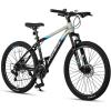 AVASTA Earth 26 27.5 inch Mountain Bike with 21-Speed, Aluminum Frame, Dual Disc Brake, Comfortable Saddle, Multiple Colors(Gray)