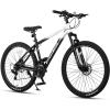 AVASTA Earth 26 27.5 inch Mountain Bike with 21-Speed, Aluminum Frame, Dual Disc Brake, Comfortable Saddle, Multiple Colors(White)