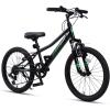 AVASTA Govet 20” Kids Mountain Bike for 6-12 Years Old Boys Girls with Suspension Fork, 6 Speeds Drivetrain, Multiple Colors(Black)