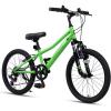 AVASTA Govet 20” Kids Mountain Bike for 6-12 Years Old Boys Girls with Suspension Fork, 6 Speeds Drivetrain, Multiple Colors(Green)