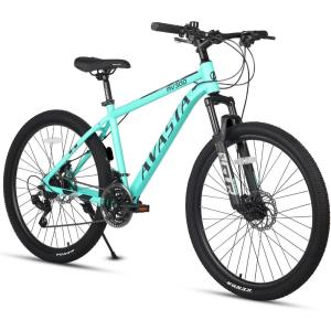 AVASTA AV300 26 27.5 inch Mountain Bike with 21-Speed, Aluminum Frame, Dual Disc Brake, Comfortable Saddle, Multiple Colors(Green)