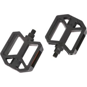 AVASTA Durable Polypropylene Bicycle Pedals with Reflector for Mountain Bike Road Bike and Other Bicycles,Two Thread Size（9/16”&1/2“）(black)