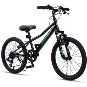 AVASTA Govet 20” Kids Mountain Bike for 6-12 Years Old Boys Girls with Suspension Fork, 6 Speeds Drivetrain, Multiple Colors(Black)